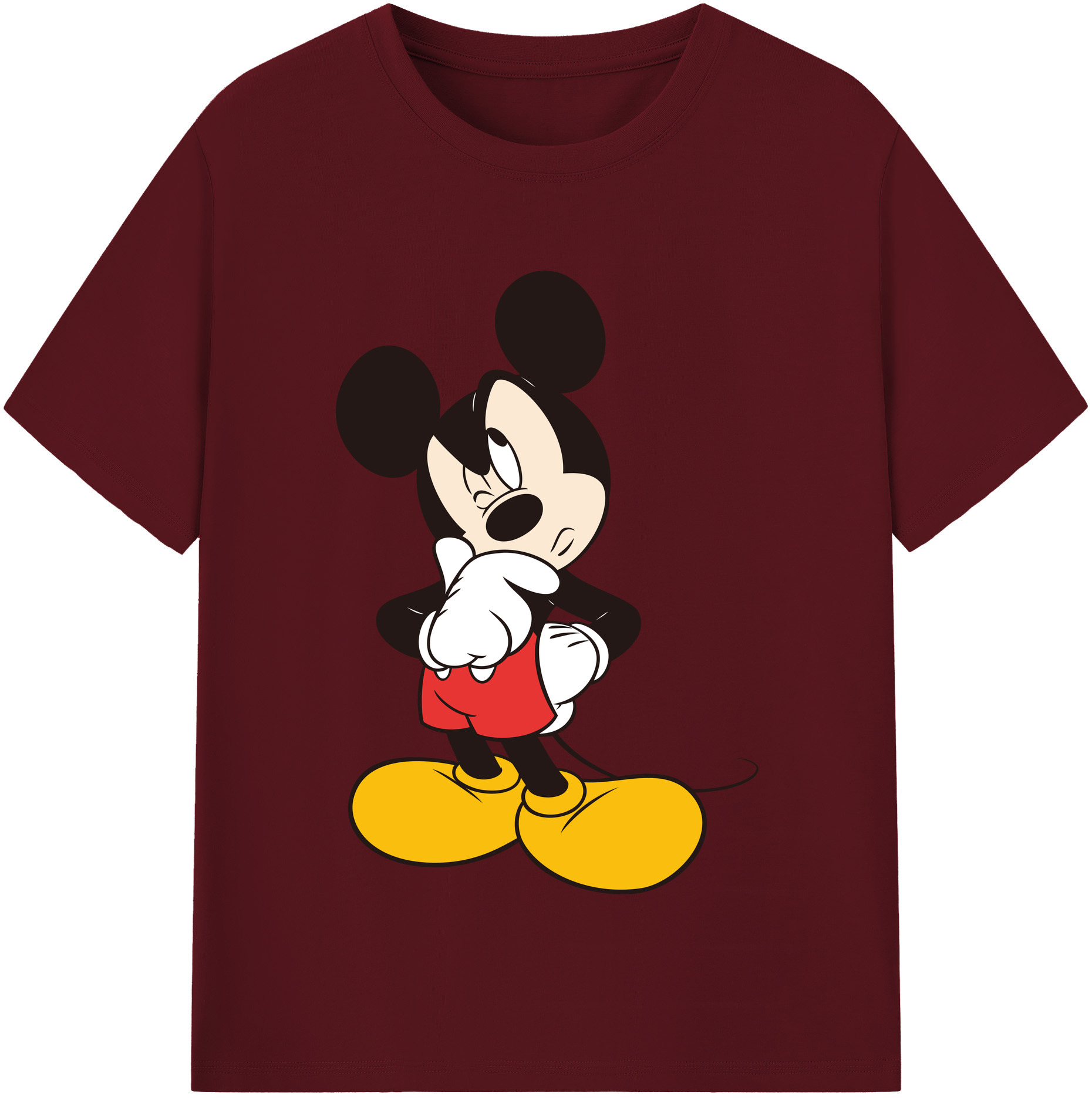 （画像用） ミッキーマウス Mickey Mouse 綿100％半袖Tシャツ（フロントプリント）